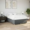 vidaXL Giroletto senza Materasso Grigio Scuro 140x190 cm Tessuto