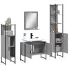 vidaXL Set Mobili da Bagno 4 pz Grigio Sonoma in Legno Multistrato
