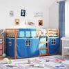 vidaXL Letto a Castello senza Materasso Blu 90x190cm Massello Pino