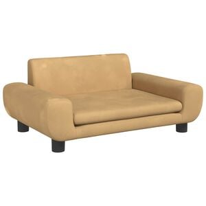 vidaXL Divano per Bambini Marrone 70x45x33 cm in Velluto