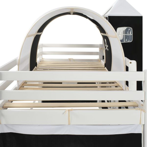 vidaXL Letto a Castello per Bambini Scivolo e Scala in Pino 97x208cm
