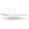 vidaXL Giroletto con Testiera Metallo Bianco 193x203 cm