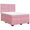 vidaXL Giroletto a Molle con Materasso Rosa 140x190 cm in Velluto