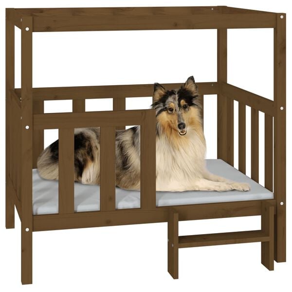 vidaXL Cuccia per Cani Ambra 105,5x83,5x100 cm Legno Massello di Pino