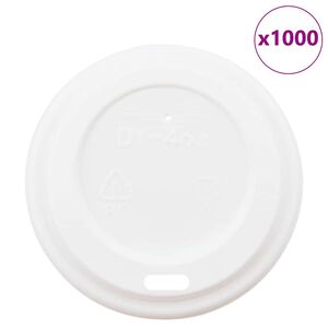 vidaXL Coperchi Tazze da Caff&egrave; Carta &Oslash;60mm 4oz 1000 pz Plastica Bianca