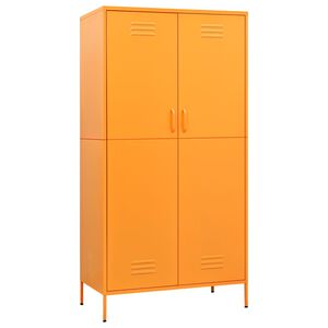 vidaXL Armadio Giallo Senape 90x50x180 cm in Acciaio