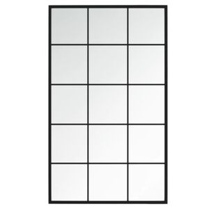 vidaXL Specchio a Parete Nero 100x60 cm in Metallo