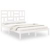 vidaXL Giroletto Bianco in Legno Massello 140x190 cm