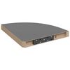 vidaXL Scaffali Angolari a Parete 4 pz Grigio Lucido 35x35x3,8 cm MDF