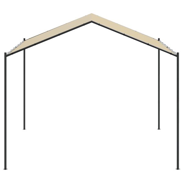 vidaXL Tenda a Baldacchino Beige 4x4 m in Acciaio e Tessuto