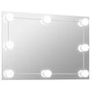 vidaXL Specchio da Parete Rettangolare con Luci LED in Vetro