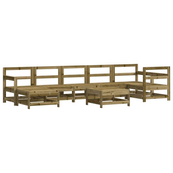 vidaXL Set Salotto da Giardino 8 pz in Legno Impregnato di Pino