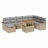 vidaXL Set Divano da Giardino 9 pcs Beige polyrattan