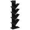 vidaXL Libreria ad Albero 6 Ripiani 30 x 18 x 100 cm Rovere Nero