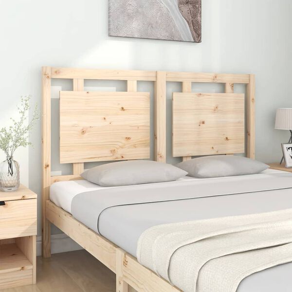 vidaXL Testiera per Letto 140,5x4x100 cm in Legno Massello di Pino