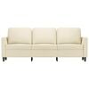 vidaXL Divano a 3 Posti Crema 180 cm in Similpelle
