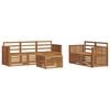 vidaXL Set di divani da esterno 6 pz Naturale Legno di Acacia Massello