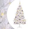 vidaXL Albero di Natale artificiale 180 cm PVC e Acciaio Bianco