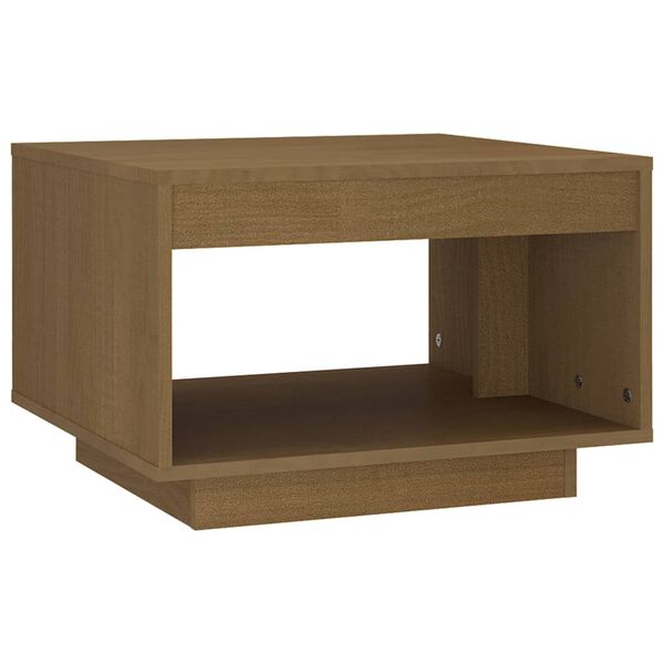 vidaXL Tavolino da Salotto Marrone 50x50x33,5cm Legno Massello di Pino