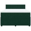 vidaXL Giroletto a Molle con Materasso Verde Scuro 140x190 cm Velluto