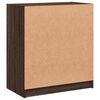 vidaXL Mobile con Ante in Vetro Rovere Marrone 68x37x75,5 cm