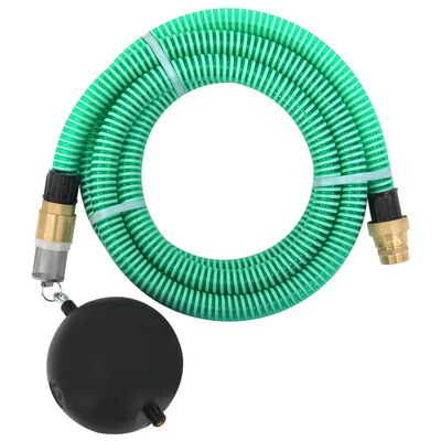 vidaXL Tubo di Aspirazione con Connettori in Ottone 20 m 25 mm Verde