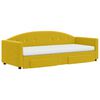 vidaXL Divano Letto Estraibile con Cassetti Giallo 80x200cm in Velluto