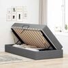 vidaXL Letto con contenitore e materasso Grigio scuro 90 x 200 cm