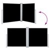vidaXL Tenda da Sole Laterale Retrattile Nera 120x600 cm