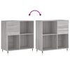 vidaXL Mobile Porta Dischi Grigio Sonoma 84,5x38x89 Legno Multistrato