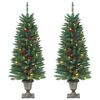vidaXL Alberi di Natale Artificiali 2 pz con 100 LED Verde 120 cm