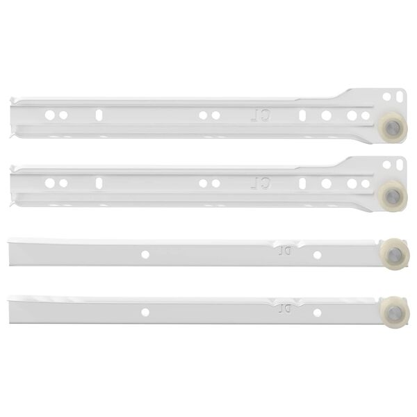 vidaXL Scorrevole per cassetti 87 pcs Bianco Acciaio