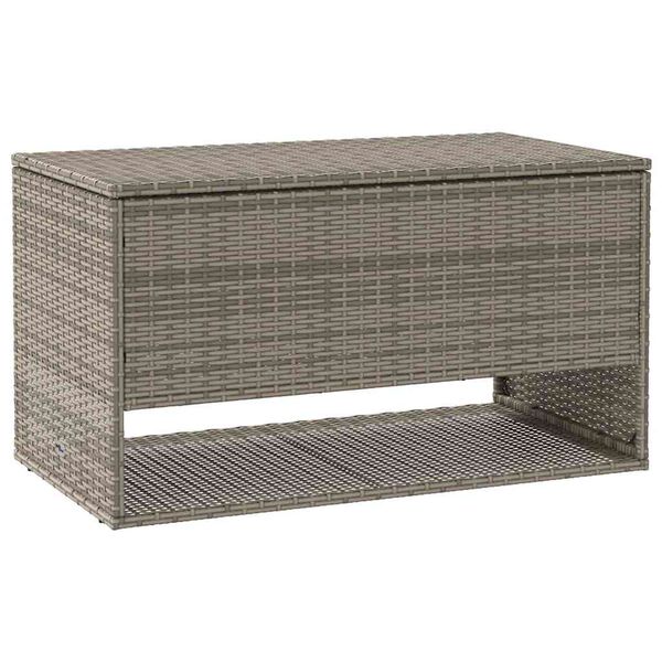 vidaXL Scatola per Cuscini da Esterno Grigio 100x55x55,5 cm Polyrattan