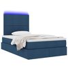 vidaXL Letto con contenitore e LED Blu 120 x 200 cm Poliestere