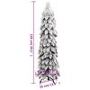 vidaXL Albero di Natale Artificiale con 80 LED e Neve Floccata 150 cm