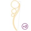 vidaXL Stringhe Luci a Forma di Palle 2pz Bianco Caldo 111,5x35x4,5cm