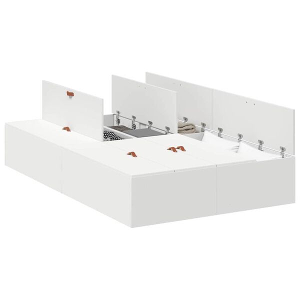vidaXL Struttura letto con contenitore Bianco 120 x 190 cm