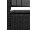 vidaXL Panca Portaoggetti da Giardino con Cuscino in Polyrattan Nero