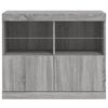 vidaXL Credenza con Luci LED Grigio Sonoma 81x37x67 cm