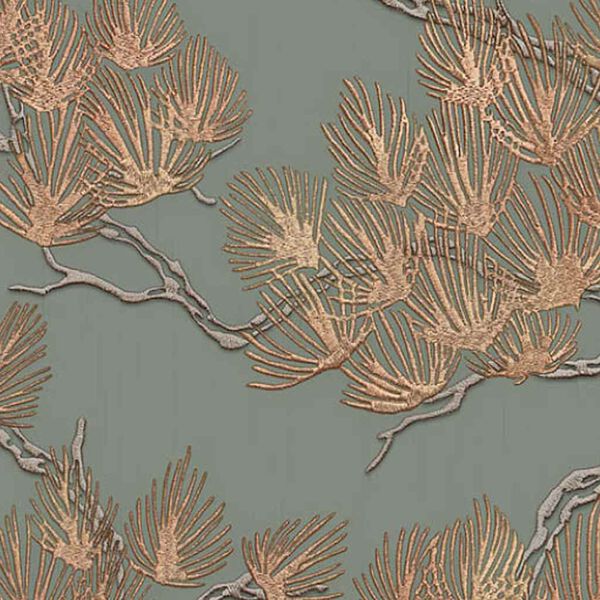 DUTCH WALLCOVERINGS Carta da Parati Motivo a Pino Verde