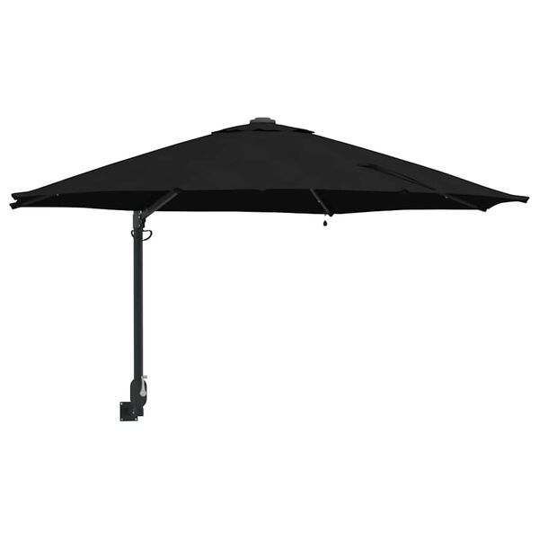 vidaXL Ombrello da giardino Nero 248 x 248 x 148 cm