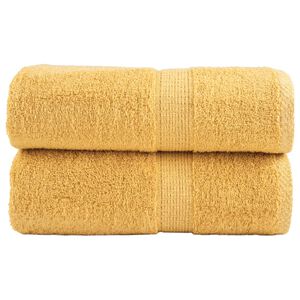 vidaXL Asciugamani Premium SOLUND 2 pz Oro 30x30 cm 600 g/m&sup2;