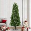 vidaXL Albero di Natale con 300 LED con supporto Verde 240 cm PE