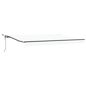 vidaXL Tenda retrattile Bianco 450 &times; 350 cm Poliestere