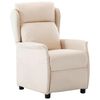 vidaXL Poltrona reclinabile Crema Poliestere