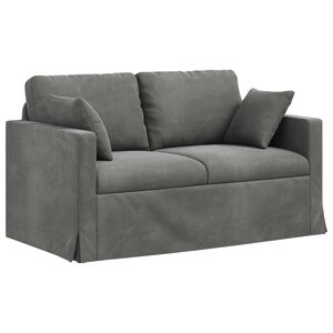vidaXL Divano Grigio scuro 138 x 78 x 80 cm Velluto
