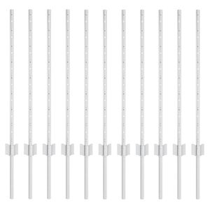 vidaXL Palo per recinzione interrato 11 pcs Argento 120 cm
