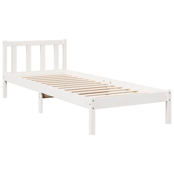 vidaXL Letto Extra Lungo senza Materasso Bianco 100x210 cm in Pino