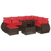 vidaXL Set Divani da Giardino 8 pz con Cuscini Marrone in Polyrattan
