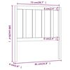 vidaXL Testiera per Letto Bianca 81x4x100 cm in Legno Massello di Pino